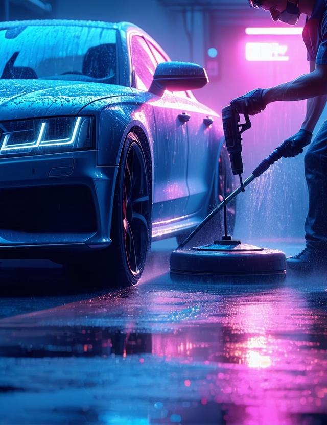 Team van Luminous AutoWash aan het werk